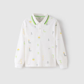 安奈儿男童翻领长袖针织衫ab211600