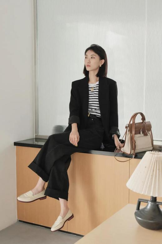 【KD专场】Kacey Devlin英伦小皮鞋女软皮春秋2021新款鹿皮休闲鞋KD8001 商品图1