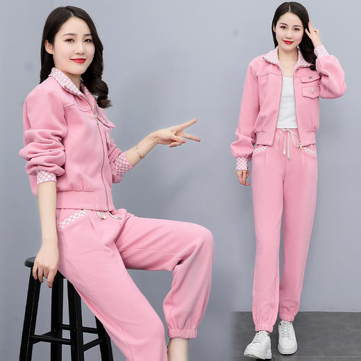 休闲百搭，学院御姐风高级感炸街两件套HR-QMC6220 商品图3