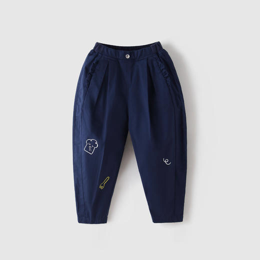 安奈儿女童全腰梭织单裤xg216524 商品图1