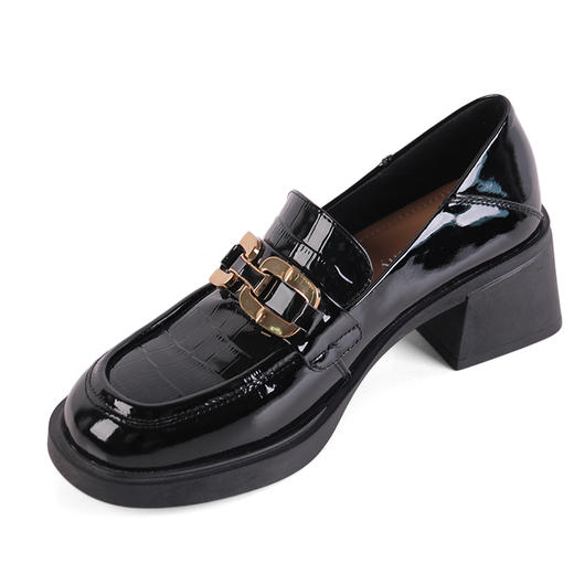 弗洛丹尼2022圆头超轻中跟时尚女鞋 D225548 商品图6