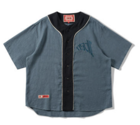 OSCI/0363棉麻中式改良棒球衬衫