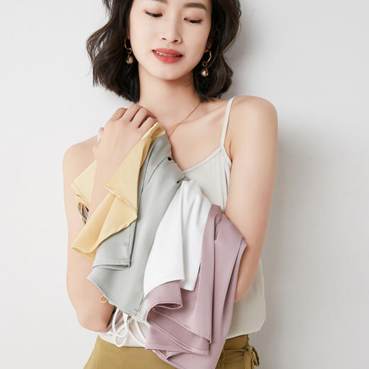 【醋酸缎面】2022夏季新款醋酸吊带背心 商品图1