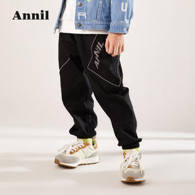 安奈儿男童全腰梭织单裤ab216612