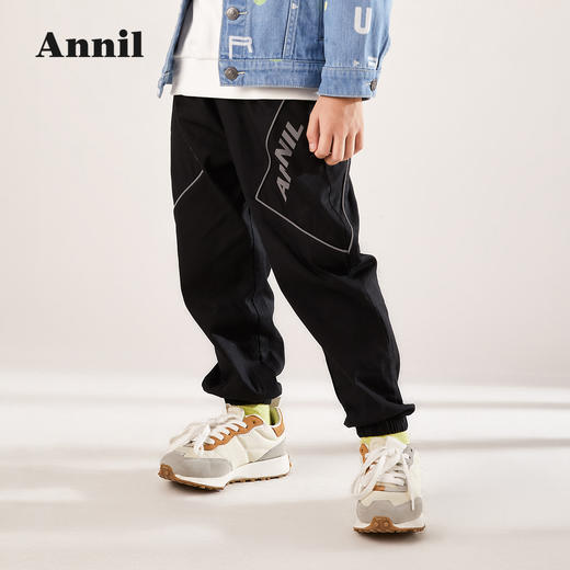 安奈儿男童全腰梭织单裤ab216612 商品图0