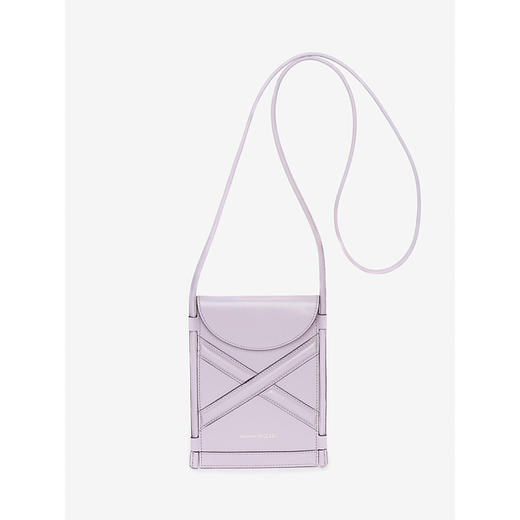 ALEXANDER MCQUEEN 亚历山大.麦昆 皮革单肩斜挎手机包 女士单肩包 浅紫 666362 1YB49 5310 商品图2