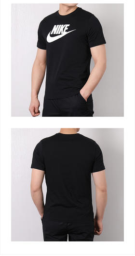 Nike耐克男装2021夏秋新款运动休闲经典百搭舒适透气圆领 经典黑白/全棉亲肤 AR5005