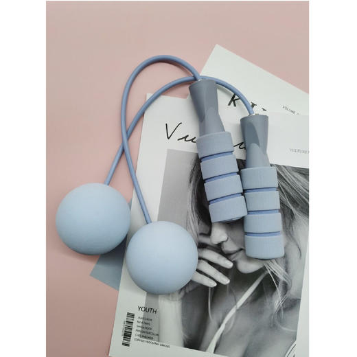 【12.17 防阳三部曲】两用款无绳大球跳绳  浅蓝两用款【大球+长绳】 商品图2