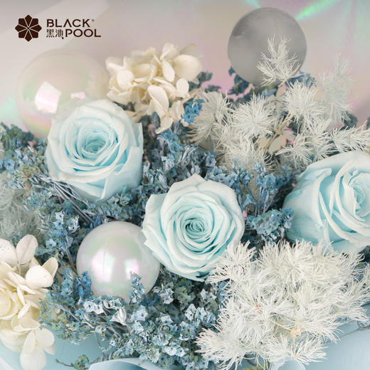 （限深圳罗湖、龙岗、龙华配送）【蓝色守护花】水晶草/水晶球/绣球/蓬莱松/亚克力片 商品图3