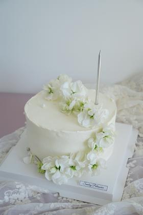 花艺奶油蛋糕 | 原味 | 开心果奶油 - 花簪