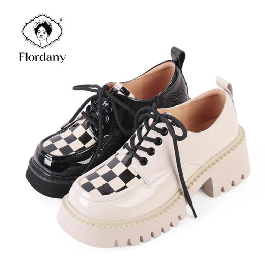 弗洛丹尼2022方头超轻厚底时尚女鞋 D225507A 商品图0