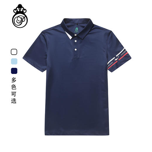 BLS-005B（PROSIMON高尔夫男款春夏袖口印花短袖翻领Polo衫） 商品图0