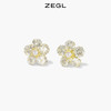 ZEGL花朵耳环女2022年新款潮耳钉高级感轻奢冷淡风925银针耳饰品 商品缩略图1
