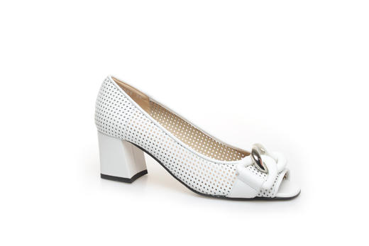 豪麟名鞋奥莱迪嘉女鞋半凉鞋羊皮革Z26003B白色  原价3960元 商品图0