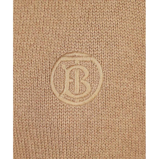 BURBERRY 巴宝莉 女士TB专属标识图案羊毛混纺连帽针织衫 驼色 8042214 A1420 商品图2