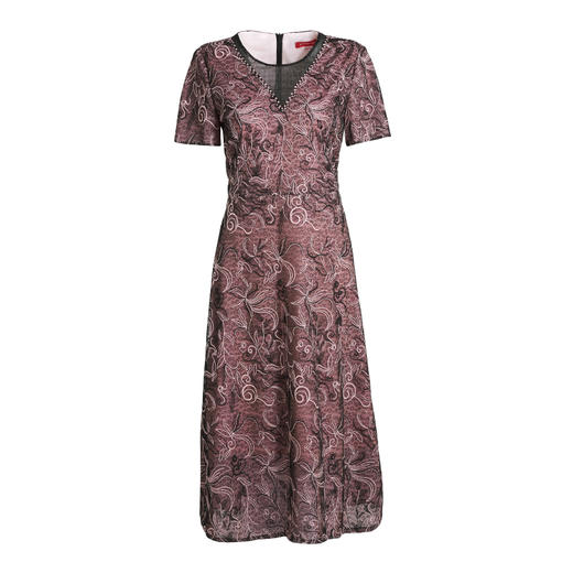 皮尔卡丹女装年夏季新款重工刺绣蕾丝连衣裙P1254D1072B0
 商品图4