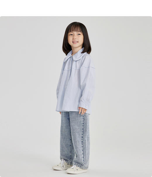 江南布衣婴童  22年春装新品  长袖衬衫  1MB271010 商品图2