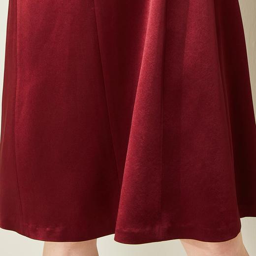 [LC851]斯尔丽瑟俪2022年春上新优雅小V领烫钻合身及膝礼服连衣裙 商品图5