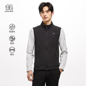 KOLONSPORT可隆马夹男款户外马甲防泼水软壳衣防风运动上衣LHVT2MN175