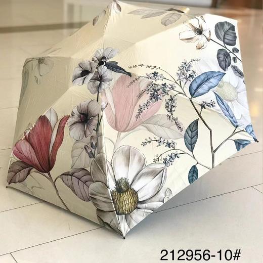 优品堂《浅夏花开》五折黑胶“全遮光”防紫外线遮阳伞 商品图6