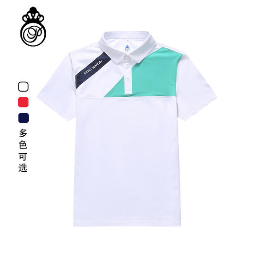 BLS-002C（PROSIMON高尔夫男款春夏拼接短袖翻领Polo衫） 商品图0