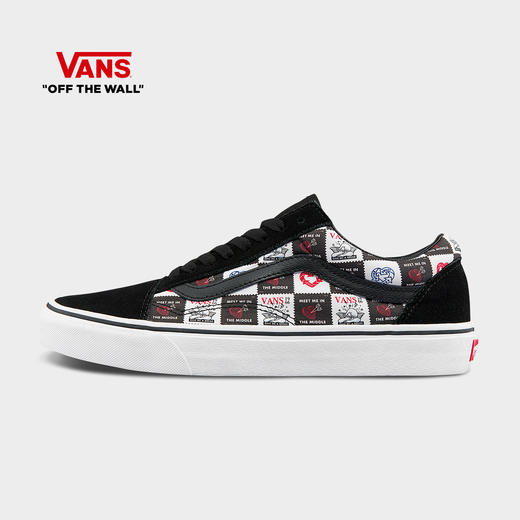 VANS个性爱心棋盘格男女Old Skool板鞋VN0A5JMIB0A 商品图0