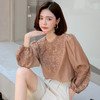 衬衫女薄款早春2022新款设计感小众泡泡袖上衣  YYM571 商品缩略图1