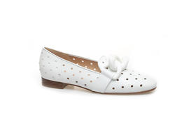 豪麟名鞋奥莱迪嘉女装羊皮革意式柔美皮鞋Z25941P白色  原价3960元