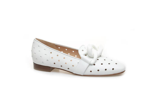 豪麟名鞋奥莱迪嘉女装羊皮革意式柔美皮鞋Z25941P白色  原价3960元 商品图0