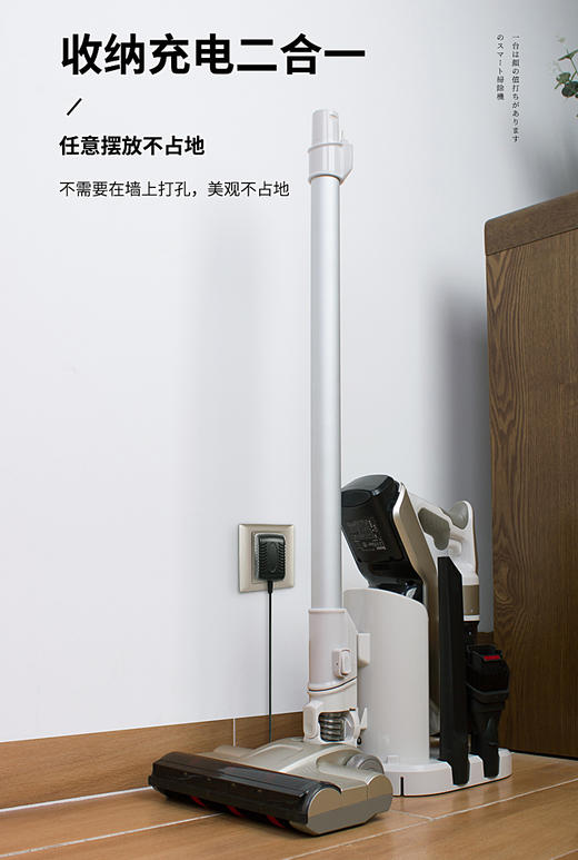 日本西哲无线吸尘器S48E大吸力家用小型手持式床上用除螨吸尘一机多用 商品图2