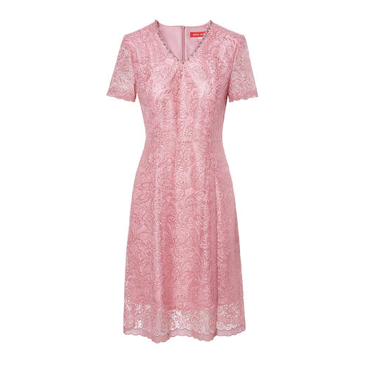 皮尔卡丹女装年夏季新款重工刺绣端庄优雅连衣裙P1255D1050F0
 商品图4