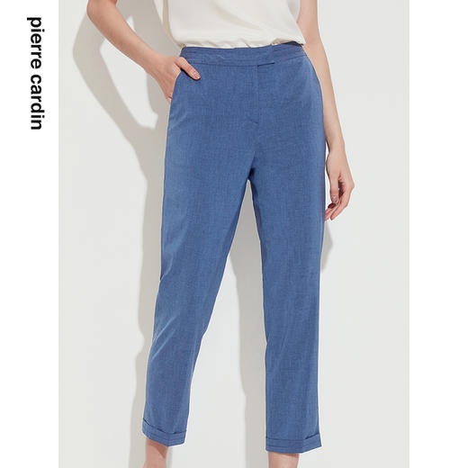 皮尔卡丹女装年夏季新款高频轻商务西装直筒裤P1226T1020L0
 商品图3