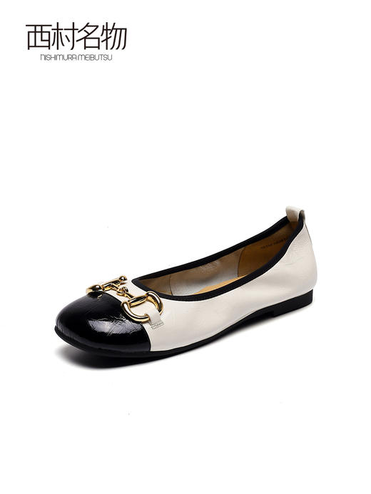 西村名物2022春季新款百搭平底单鞋女棋盘格一脚蹬气质女鞋X22AE19081 商品图2