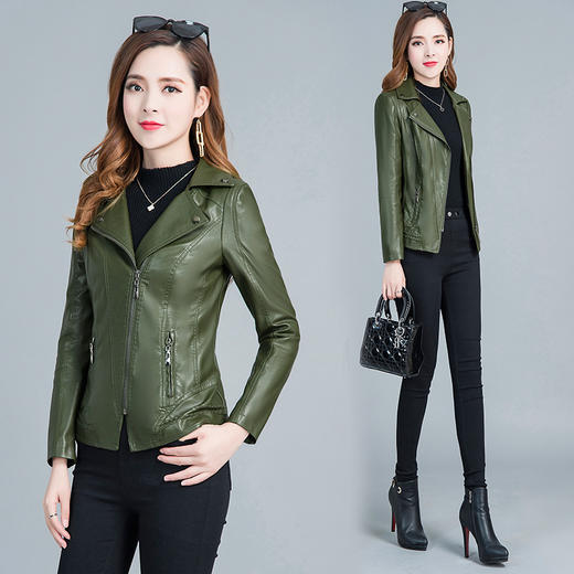 YWE  SKB18气质优雅皮衣夹克小外套 商品图0