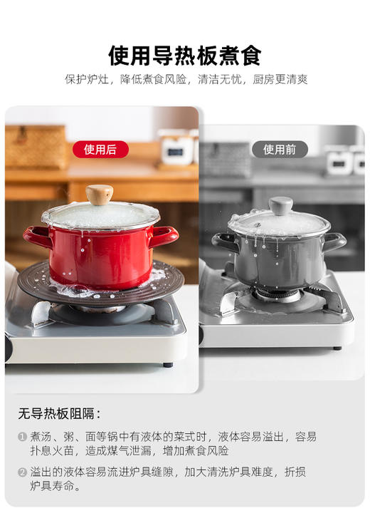 摩登主妇煤气灶导热板燃气防烧黑珐琅锅加热板隔热板燃气灶导热盘 商品图4