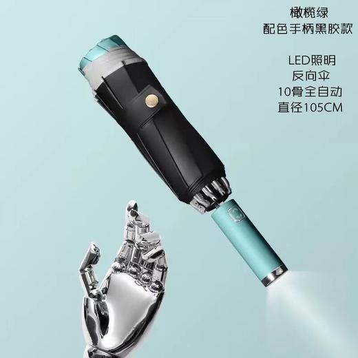 【全自动反向伞 强反光 便携安全】三折叠晴雨伞全自动大号太阳伞黑胶遮阳防晒防紫外线反向伞 商品图11