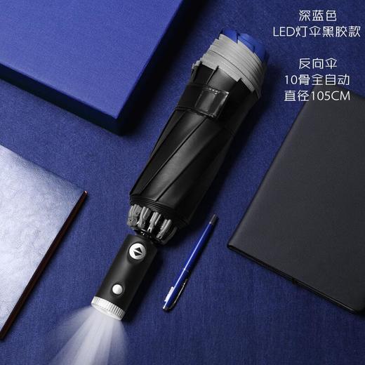 【全自动反向伞 强反光 便携安全】三折叠晴雨伞全自动大号太阳伞黑胶遮阳防晒防紫外线反向伞 商品图7