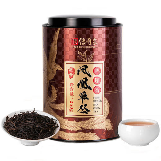 传奇会茶叶 凤凰单枞茶年货送礼礼盒装500g 潮州单从茶叶 鸭屎香乌岽单丛茶高山乌龙茶2罐装 商品图0