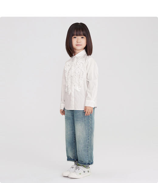 江南布衣婴童  22年春装新品 长袖衬衫  1MB271030 商品图2