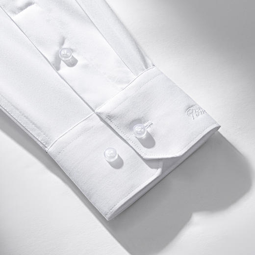 99XCD38CC04【60棉 精美刺绣】罗蒙春夏棉质长袖衬衫男士正装商务通勤百搭职业装免烫男衬衣 商品图9