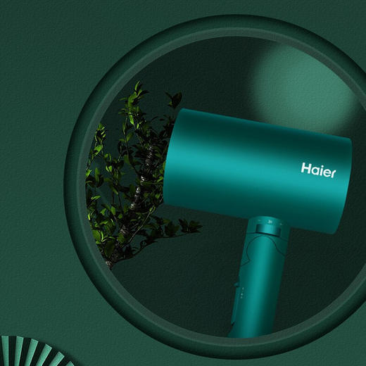 海尔电吹风机家用 负离子护发 可折叠 低辐射 恒温吹风筒 孕妇儿童可用HCE1 商品图2