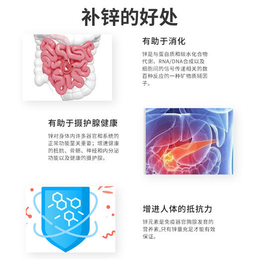 必需微量元素 · 丹麦Camette复合锌片 120粒｜保税 商品图4