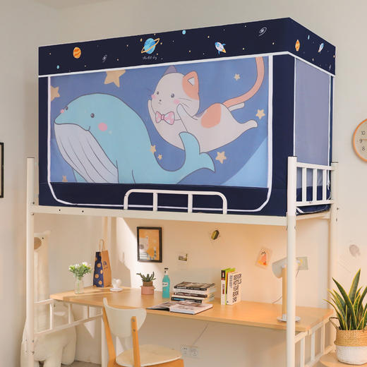 大口袋遮光蚊帐床帘款学生蚊帐上下铺蚊 商品图0