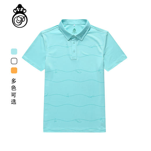BLS-010A（PROSIMON高尔夫男款春夏短袖海洋印花翻领Polo衫） 商品图0