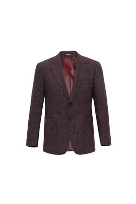 西装 | 暗酒红+白色 优雅不古板