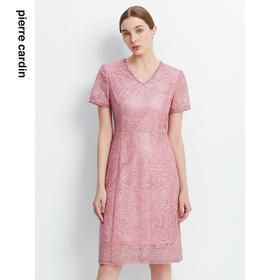 皮尔卡丹女装年夏季新款重工刺绣端庄优雅连衣裙P1255D1050F0
