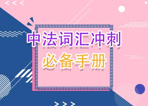 2022中法词汇冲刺必备手册 商品图0