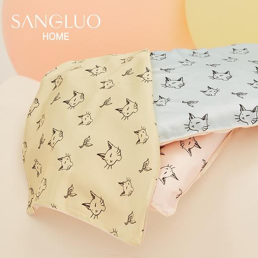 桑罗柔软透气儿童双面枕套少儿桑蚕丝绸印花枕巾头套 商品图3