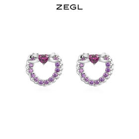 ZEGL设计师爱心耳环女新款潮耳钉高级感轻奢925银针耳饰品