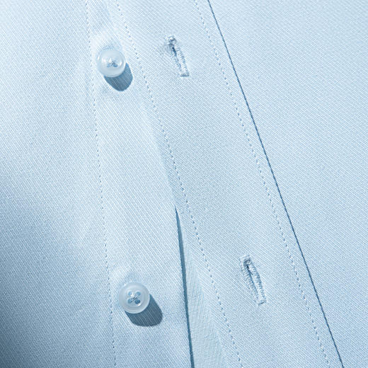 【60棉 精美刺绣】罗蒙春夏男装长袖衬衫男士正装商务通勤职业装棉质免烫衬衣男 商品图7